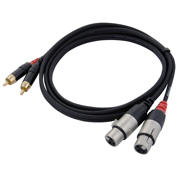 Cable XLR color negro Cordial CFU 1,5 FC macho/hembra, 1.5 m 